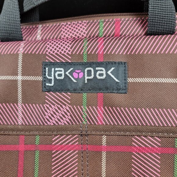 Vintage Yak Pak Plaid Laptop Case Bag Padded Pink Brown 90s Y2K Retro PC Sleeve - Picture 4 of 7